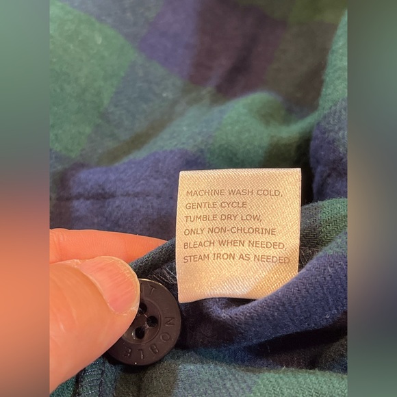 Royal Mount Flannel Pajamas Set Men’s 2XL Blue Green Checkered Button down top - Picture 11 of 14